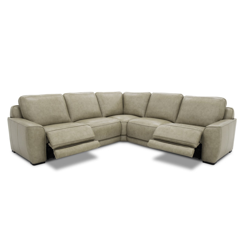 Canapé modulaire inclinable électrique 5 pièces Kersh, Beige