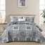 Ensemble de courtepointe 3 pièces à motif floral et motif cachemire Boho-123121608-123121609