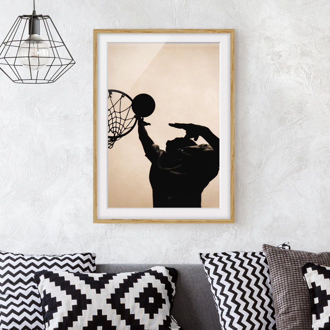 Gerahmtes Poster Basketball