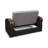 Bixie Twin 67'' Leather Convertible Sofa-1636317048
