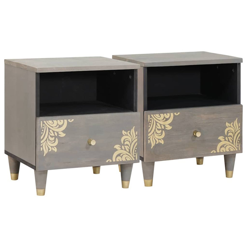 40 cm W Solid Wood Bedside Table