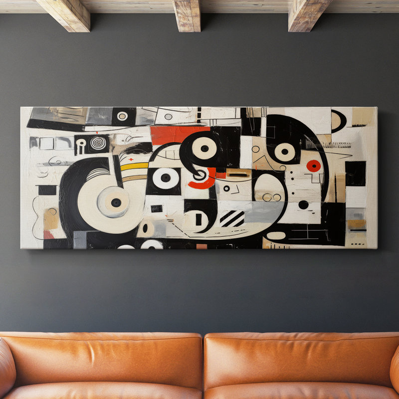 Toile tendue avec châssis abstrait Series # 3 XCIX, H 20 po x l 50 po