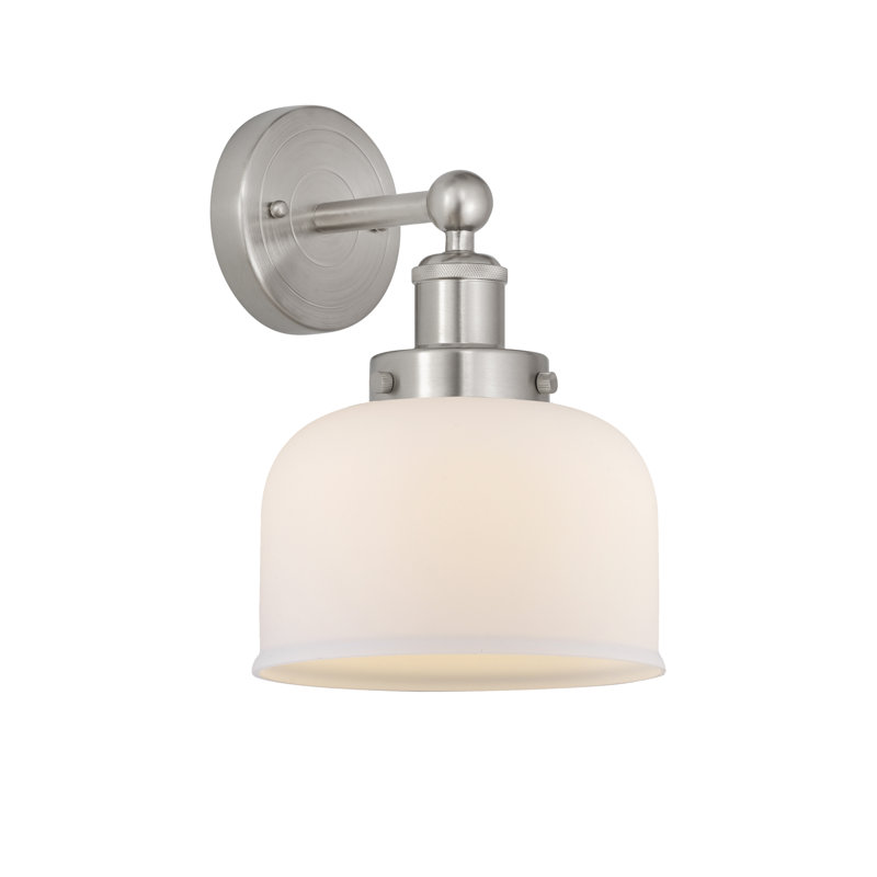 Cetronia Armed Sconce, Matte White, Brushed Satin Nickel