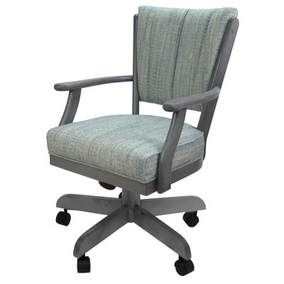 Chaise pivotante en bois avec accoudoirs Danyael