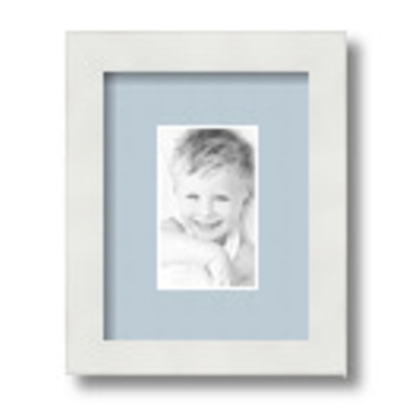 Matte Picture Frame with Mat, Baby Blue