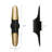 2-Light 22.4"H Modern Black Gold Cylinder Wall Sconce Bath Vanity Light