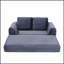 Canapé-lit pliant convertible 2-en-1, canapé-lit en velours côtelé moderne avec 2 coussins, causeuse modulaire rembourrée avec lit escamotable Futon-770008383