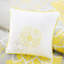 Courtepointe très grand / très grand, gris taupe / jaune, coton 6 pièces, imprimé avec exquis, très grand réversible, cachemire gris / jaune-124308689-124308690