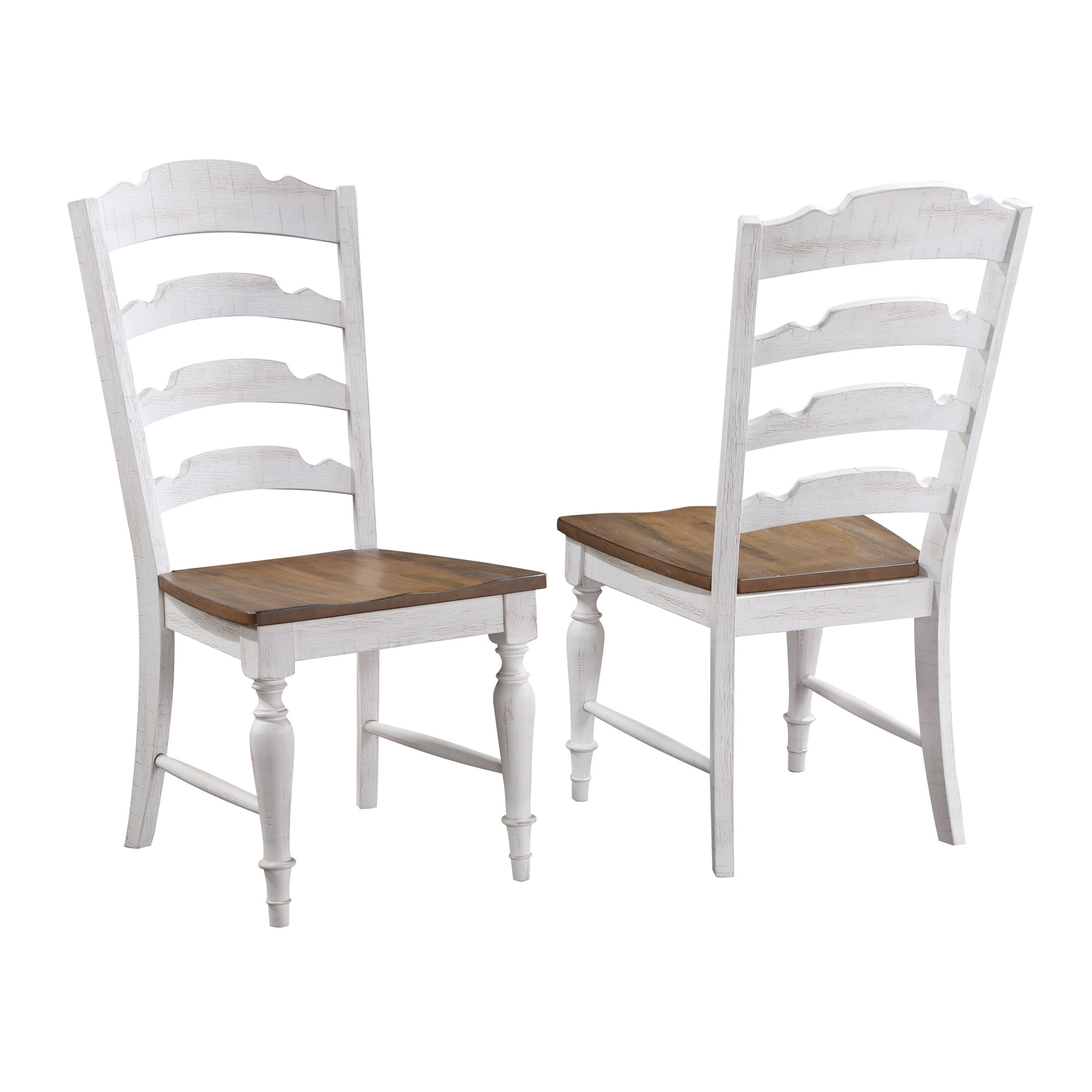 Amasya Ladder Back Side Chair (Set of 2) Lark Manor Color: Black