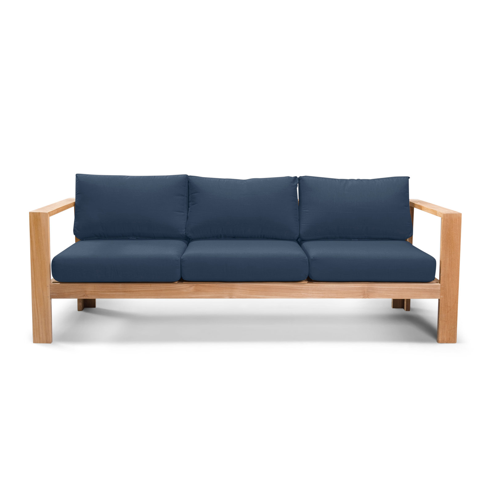 Sonoma 6-Person Teak Patio Seating Group, Spectrum Indigo Sunbrella®