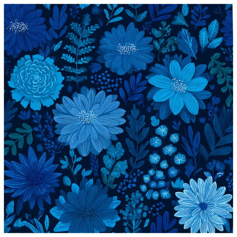 Édredon à motif floral Boho Boho, Édredon grand, Motif floral bleu