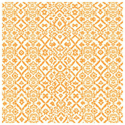 Édredon orange à motif ikat