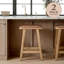 Tabouret en bois rembourré - ensemble de 2-922746035