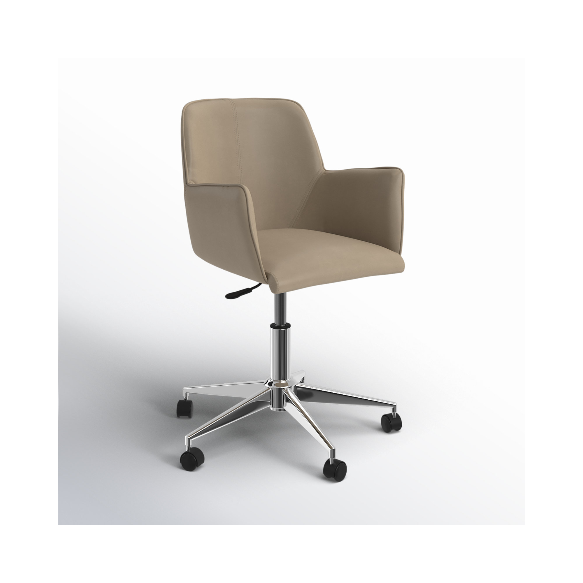 Azure Faux Leather Swivel Task Chair, Taupe