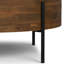 Rayburn SOLID MANGO WOOD 38 inch Wide Round Modern Urban Drum Coffee Table in Walnut Brown-686533392