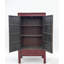 80" Inch High Chinoiserie-Style Red Elm Armoire