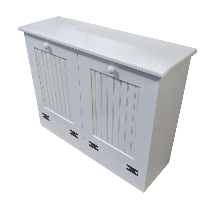 Poubelle multi-compartiments inclinables 13 gallons inclinable, Blanc maison unie