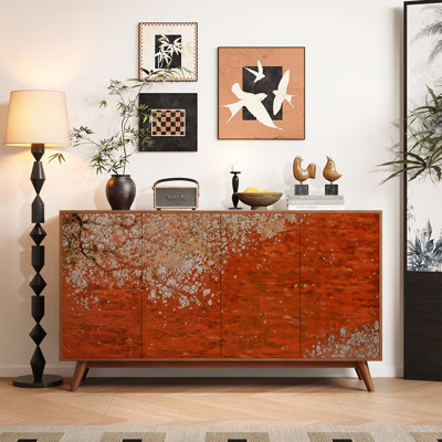 Buffet en bois massif de style chinois