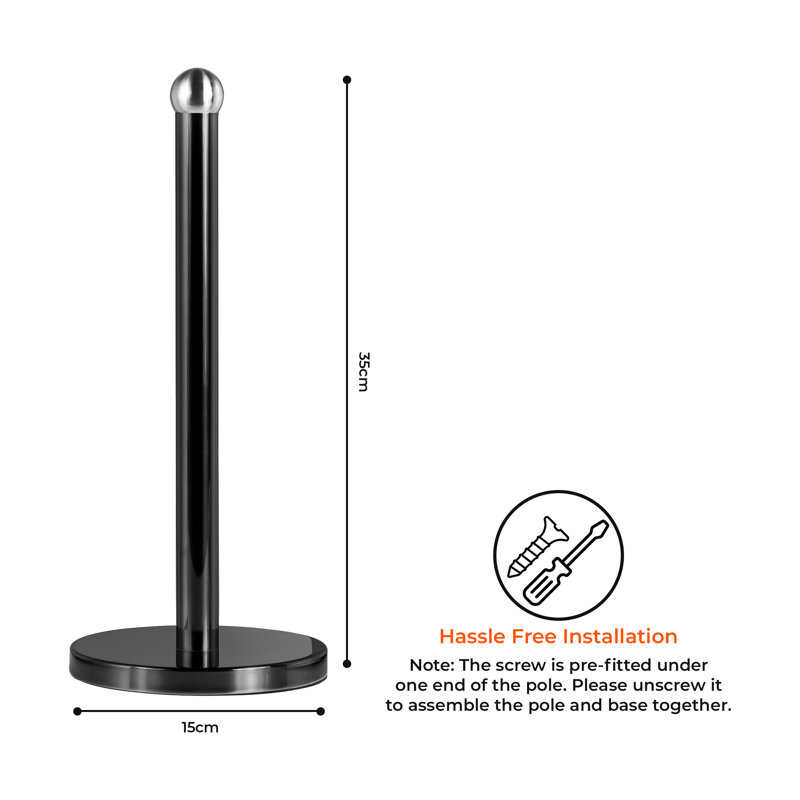 Stainless Steel Paper Towel Holder, Black