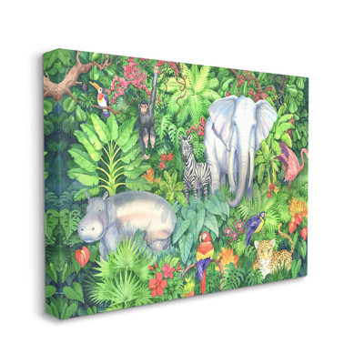 Art détaillé sur toile, "Safari animal jungle" par Paul Brent