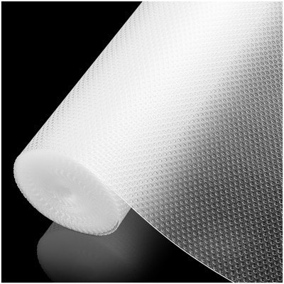 Doublure de tablette 100% EVA pour armoire de cuisine, doublure de tiroir, papier plastique imperméable, antidérapant, protecteur de réfrigérateur de salle de bain garde-manger, transparent