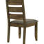2 chaises de salle à manger en noyer musqué et gris à dossier échelle avec une touche rustique et un siège confortable (2 chaises)