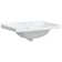 Belfry Bathroom Breit 48mm W White Ceramic Rectangular Sink with Overflow
