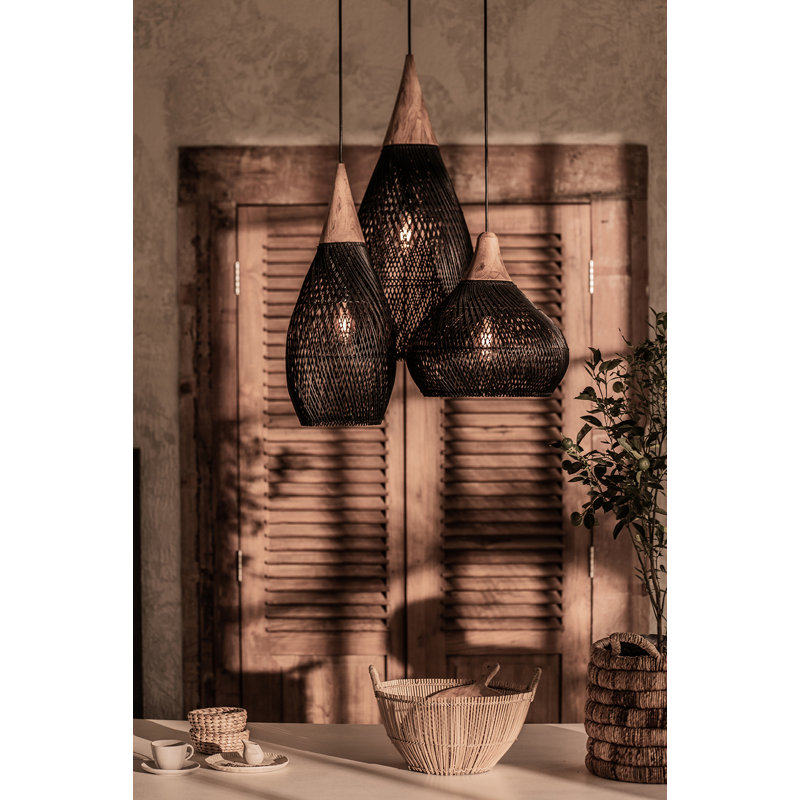 Luminaire suspendu 1 lumière Ardy, Noir