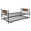 Loami Iron Daybed with Mattress with Trundle Bed