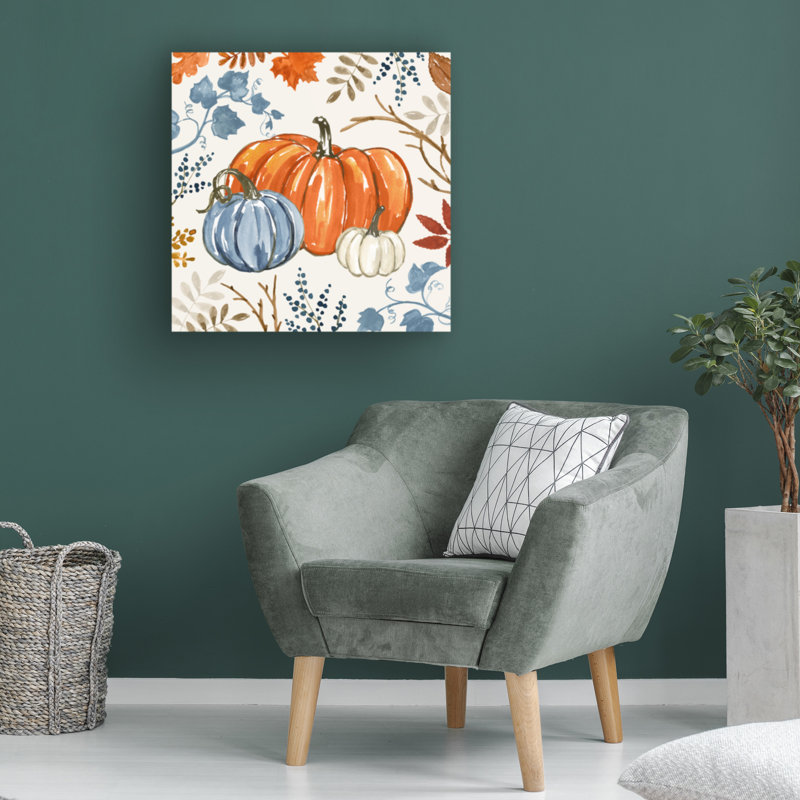 Art sur toile «Autumn Pumpkin II» de Victoria Barnes, H 24 po x l 24 po x P 2 po
