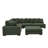 Large Seating Corduroy Modular Sleeper Sectional-1509912017