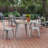 Harewood Square Commercial Indoor/Outdoor Poly Resin Restaurant Table with Steel Frame-797385361-797385366