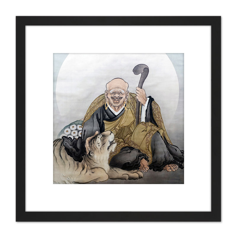 Hashimoto Gaho Priest Bukan Japanese Painting by Hashimoto Gaho - Single Picture Frame Painting