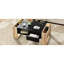 Table basse noire avec 2 tiroirs et compartiments latéraux pour l'organisation, 41,3 x 23,6 pi-265353279-265353278