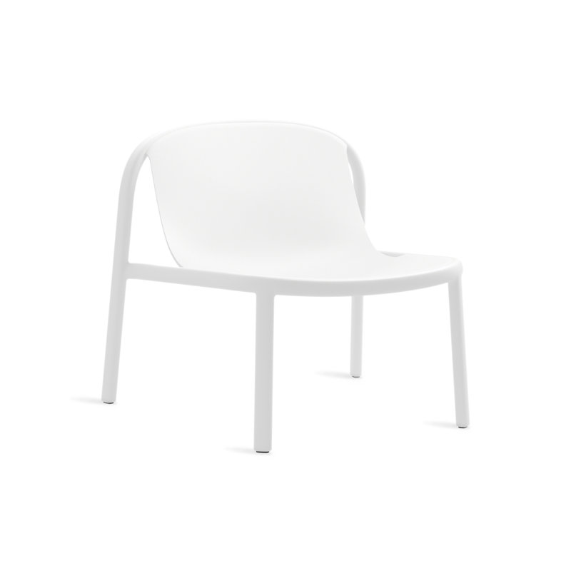 Decade Outdoor Lounge Chair, White