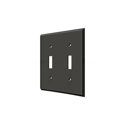 Deltana SWP4761U15A Switch Plate, Double Standard in Antique Nickel