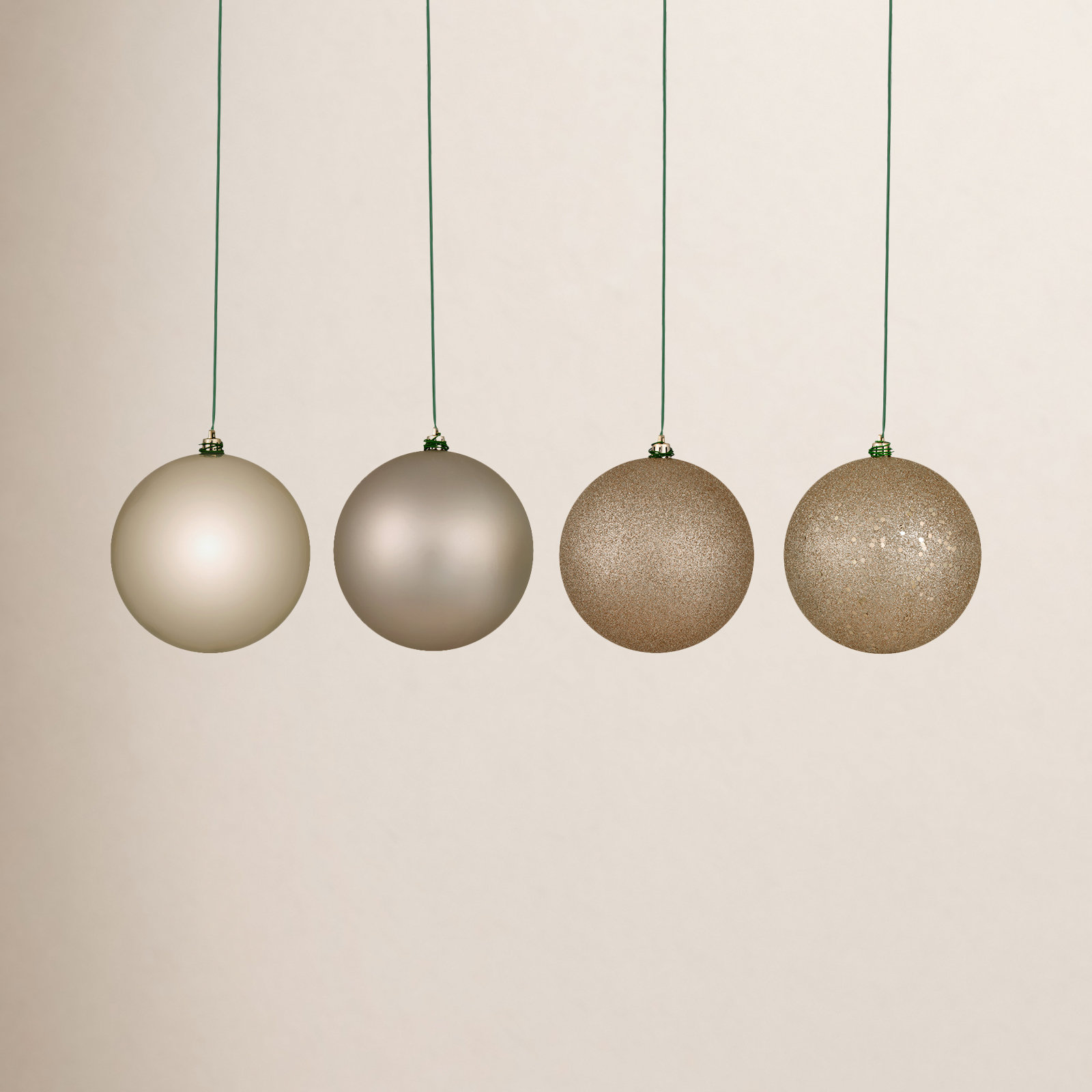 Holiday Décor Ball Ornament, 20, Oat, 2.75" H x 2.75" W x 2.75" D