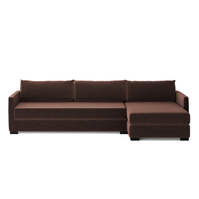 Wickham Chaise Sectional, Right Hand Facing, Crypton Nomad Snow Polyester Blend