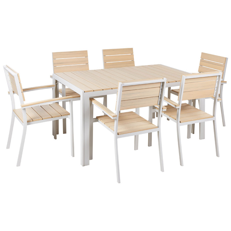 Alagic 6 - Person Patio Dining Set with Rectangular Table
