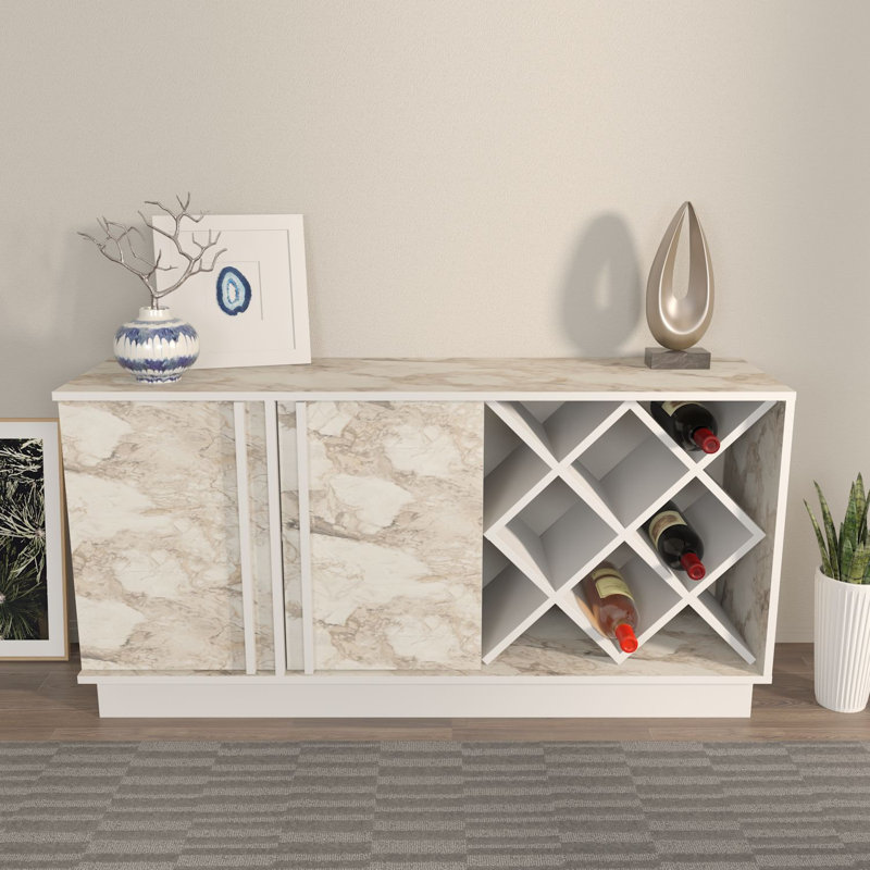 Buffet, Beige / Blanc