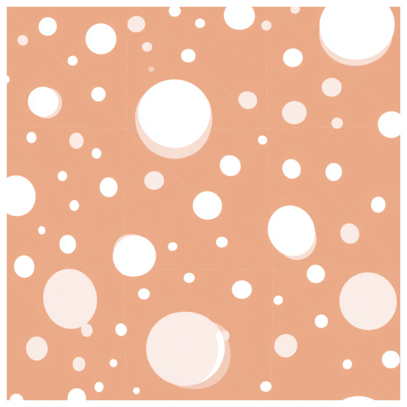 Jeté polaire à pois - Jeté à motif pour canapés ou lits, L 80 po x l 68 po, Pois orange
