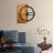 Elegant Decorative Wooden Wall Clock, Light Walnut & Black, 22.0 x 1.2 x 22.8 inches | 100% Wooden Construction (Thickness: 1.2 inches), Metal Details (Thickness: 0.06 inches) | Silent Mechanism, Unique Color Variations for Stylish Home Decor