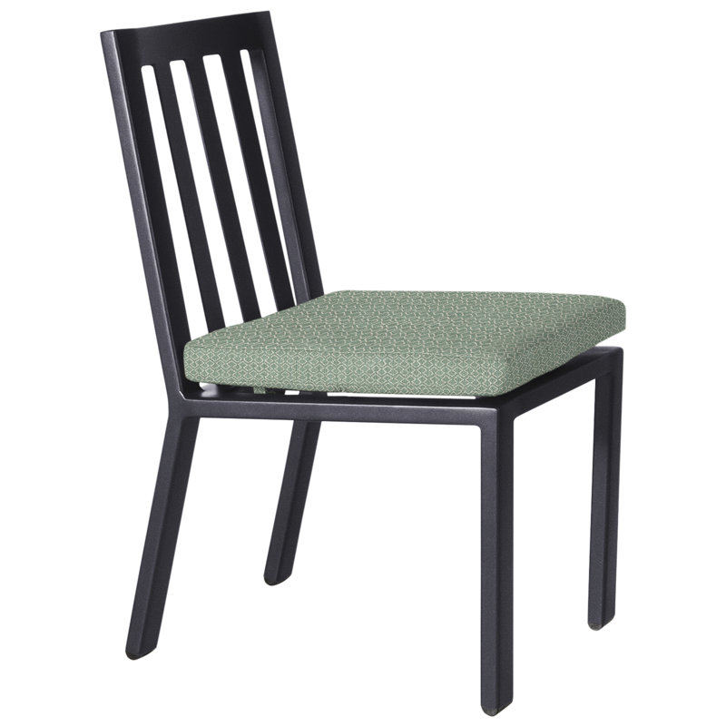 Aris Outdoor Dining Side Chair, Harris Stone, Graphite