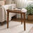 Dela Breakfast Dining Table, 35 Inch Triangular Top, 3 Legs, Medium Brown