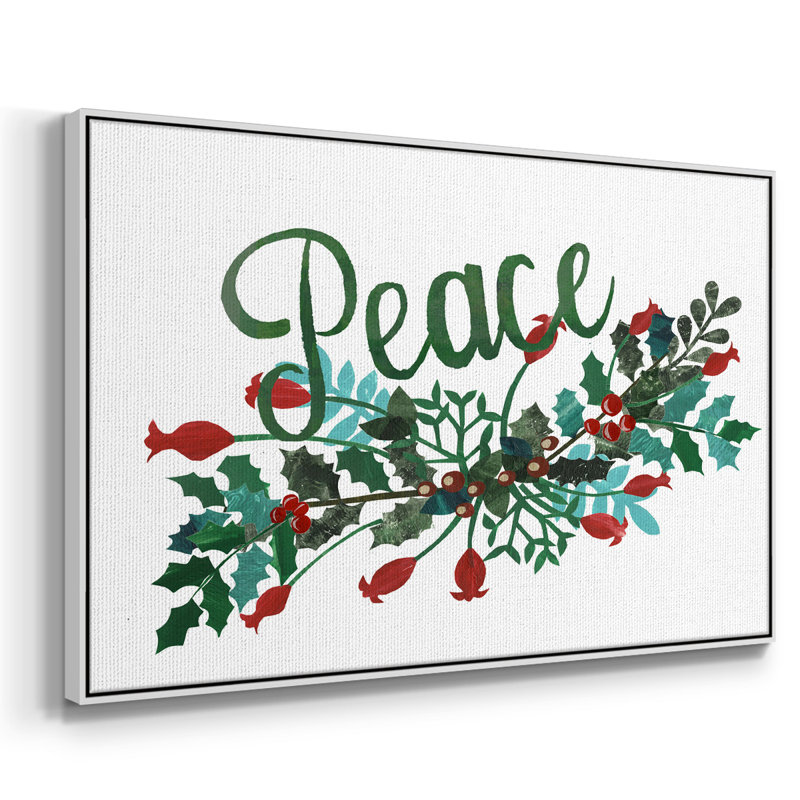 «Cut Wreath Christmas II», reproduction sur toile, Blanc, H 27 po x l 41 po x P 2 po