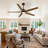 60” 5 Blade Solid Wood Ceiling Fan With Light & Remote Control,elegant & Quiet Airflow-1718840614-1737652018