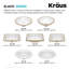 KRAUS Elavo. Lavabo de salle de bain rectangulaire encastré en céramique blanche avec trop-plein, KCU-242