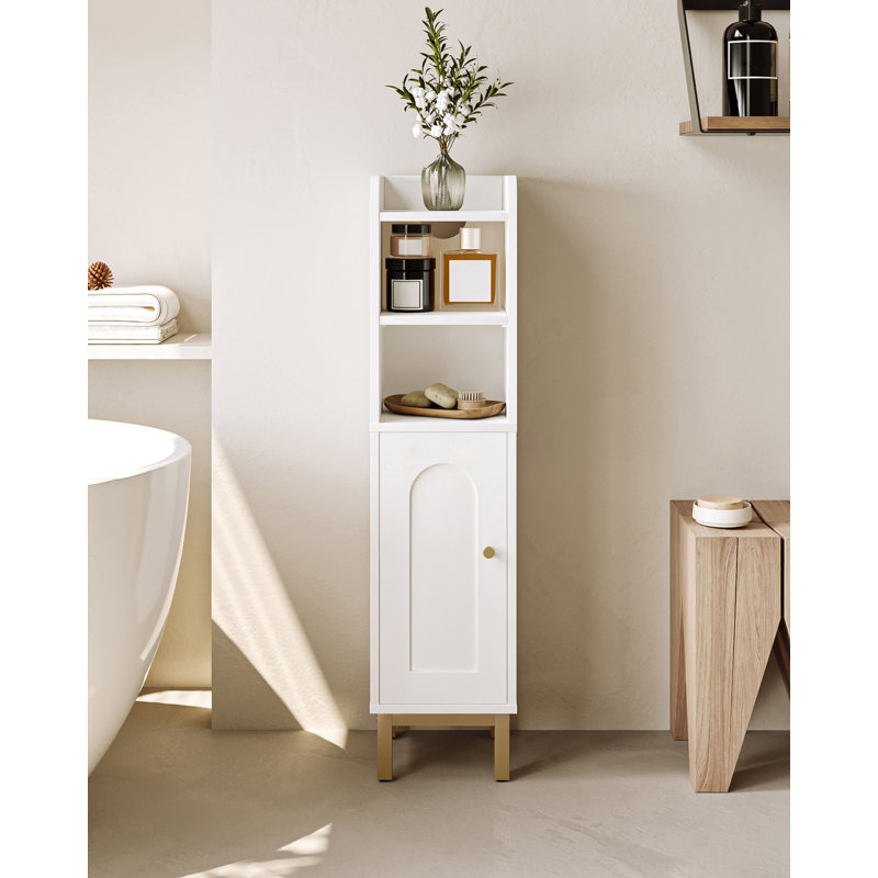 Armoire de rangement de coin avec porte, H 32,68 po x l 7,87 po x P 7,87 po, Blanc