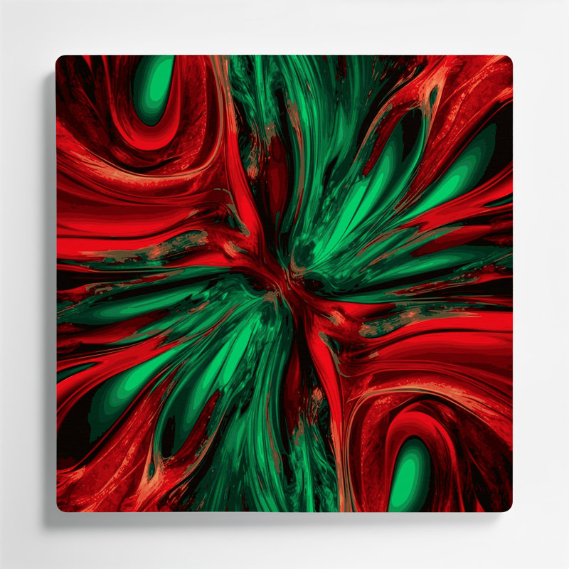 Gradient Abstract 87, art mural en métal brun, H 32 po x l 32 po