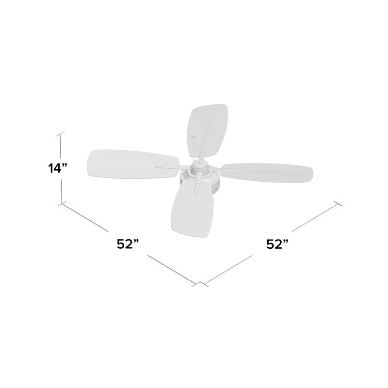 Eads 52'' Ceiling Fan, Weathered Zinc